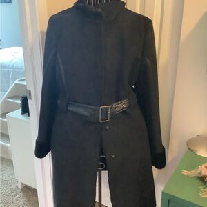 Via Spiga Long Ladies Faux Shearling coat